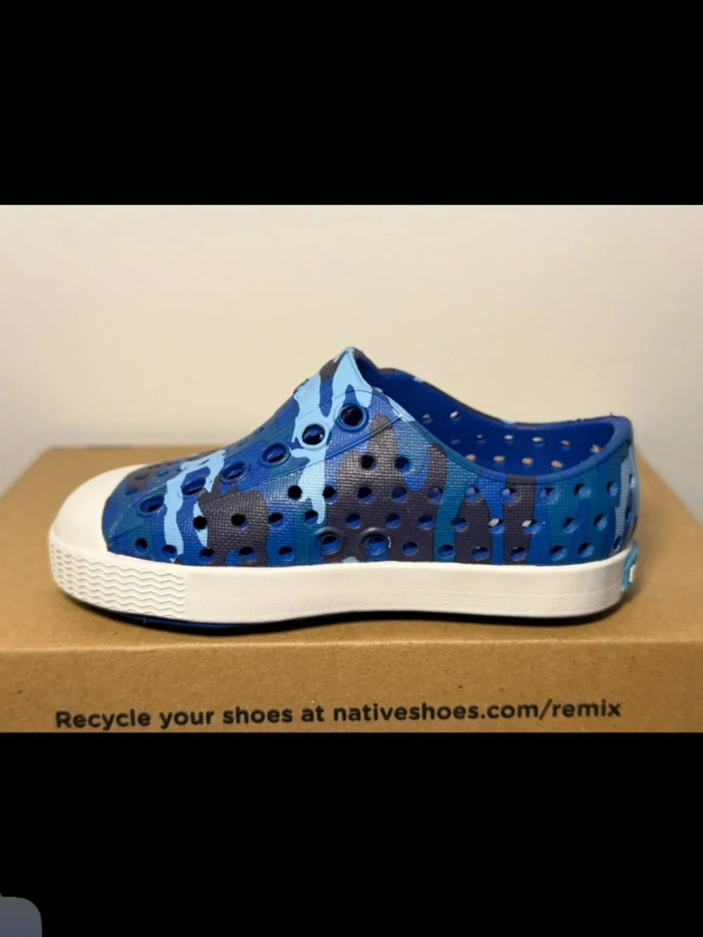 Native Jefferson Print Shoes Sky Camo/Blue/White Little Kid/Toddler US C4/EU 19